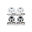 4-Wheel Set Power Stop&reg; K6260-36 Front and Rear Z36 Truck Carbon-Fiber Ceramic Brake Pad and Drilled & Slotted Rotor Kit