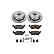 K6271-36 Rear Brake Disc and Pad Kit, Cross-drilled and Slotted 6 Lugs 348 mm Carbon Fiber Ceramic Z36 Extreme Truck And Tow