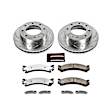 4-Wheel Set Power Stop&reg; K6274-36 Front and Rear Z36 Truck Carbon-Fiber Ceramic Brake Pad and Drilled & Slotted Rotor Kit