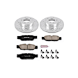 K6346 Front Brake Disc and Pad Kit, Silver zinc-plated, Cross-drilled and Slotted, 5 Lugs, 299.8 mm, Carbon Fiber Ceramic, Z23 Evolution Sport Series
