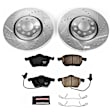 K636 Front Brake Disc and Pad Kit, Silver zinc-plated, Cross-drilled and Slotted, 5 Lugs, 311.9 mm, Carbon Fiber Ceramic, Z23 Evolution Sport Series