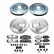 4-Wheel Set Power Stop&reg; K6375-36 Front and Rear Z36 Truck Carbon-Fiber Ceramic Brake Pad and Drilled & Slotted Rotor Kit