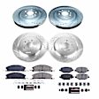 4-Wheel Set Power Stop&reg; K6375 Front and Rear Z23 Daily Carbon-Fiber Ceramic Brake Pad and Drilled & Slotted Rotor Kit