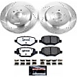 K6376-36 Rear Brake Disc and Pad Kit, Silver zinc-plated, Cross-drilled and Slotted, 5 Lugs, 345 mm, Carbon Fiber Ceramic, Z36 Extreme Truck And Tow