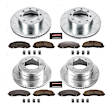 2020 Ford F-350 Super Duty - Front and Rear Brake Disc and Pad Kit, Silver zinc-plated, Cross-drilled and Slotted, 8 Lugs, Front-363 mm/Rear-362.8 mm, Carbon Fiber Ceramic, 4WD,  Models With dual rear wheels, Z36 Extreme Truck And Tow