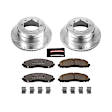 K6406-36 Rear Brake Disc and Pad Kit, Silver zinc-plated, Cross-drilled and Slotted, 8 Lugs, 363 mm, Carbon Fiber Ceramic, Z36 Extreme Truck And Tow