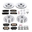 4-Wheel Set Power Stop&reg; K6480 Front and Rear Z23 Daily Carbon-Fiber Ceramic Brake Pad and Drilled & Slotted Rotor Kit