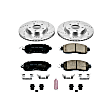 2016 Nissan Altima - Front Brake Disc and Pad Kit, Cross-drilled and Slotted, 5 Lugs, 296 mm, Carbon Fiber Ceramic, Z23 Evolution Sport Series