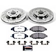 K6496-36 Front Brake Disc and Pad Kit, Cross-drilled and Slotted 5 Lugs 319.8 mm Carbon Fiber Ceramic Z36 Extreme Truck And Tow