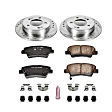 K6501 Rear Brake Disc and Pad Kit, Cross-drilled and Slotted 5 Lugs 262 mm Carbon Fiber Ceramic Z23 Evolution Sport Series