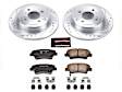K6507 Rear Brake Disc and Pad Kit, Silver zinc-plated, Cross-drilled and Slotted, 4 Lugs, 262 mm, Carbon Fiber Ceramic, Z23 Evolution Sport Series