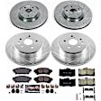 2015 Lexus GS350 - Front and Rear Brake Disc and Pad Kit, Cross-drilled and Slotted, 5 Lugs, 310 mm, Carbon Fiber Ceramic, AWD, Z23 Evolution Sport Series