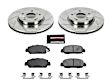 2019 Honda Accord - Front Brake Disc and Pad Kit, Silver zinc-plated, Cross-drilled and Slotted, 5 Lugs, 292.8 mm, Carbon Fiber Ceramic, Z23 Evolution Sport Series