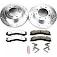 K6518-36 Front Brake Disc and Pad Kit, Silver zinc-plated, Cross-drilled and Slotted, 8 Lugs, 360 mm, Carbon Fiber Ceramic, Z36 Extreme Truck And Tow