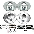 2019 Nissan NV3500 - Front and Rear Brake Disc and Pad Kit, Cross-drilled and Slotted, 8 Lugs, 360 mm, Carbon Fiber Ceramic, 4.0L 6Cyl, Z36 Extreme Truck And Tow
