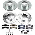 2018 Nissan NV2500 - Front and Rear Brake Disc and Pad Kit, Cross-drilled and Slotted, 8 Lugs, 360 mm, Carbon Fiber Ceramic, Z23 Evolution Sport Series