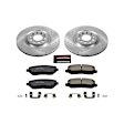 K6538 Front Z23 Daily Carbon-Fiber Ceramic Brake Pad and Drilled & Slotted Rotor Kit, Fits Models with Single Piston Front Caliper Only