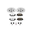 K6543-36 Rear Brake Disc and Pad Kit, Silver zinc-plated, Cross-drilled and Slotted, 5 Lugs, 278 mm, Carbon Fiber Ceramic, Z36 Extreme Truck And Tow