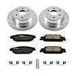 2020 Chevrolet Tahoe - Rear Brake Disc and Pad Kit, Silver zinc-plated, Cross-drilled and Slotted, 6 Lugs, 345 mm, Carbon Fiber Ceramic, 6.2L 8Cyl, Z23 Evolution Sport Series