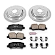 K6564 Rear Brake Disc and Pad Kit, Cross-drilled and Slotted 5 Lugs 350 mm Carbon Fiber Ceramic Z23 Evolution Sport Series