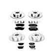 4-Wheel Set Power Stop&reg; K657 Front and Rear Z23 Daily Carbon-Fiber Ceramic Brake Pad and Drilled & Slotted Rotor Kit