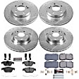 2010 Mercedes Benz E550 - Front and Rear Brake Disc and Pad Kit, Cross-drilled and Slotted, 5 Lugs, Carbon Fiber Ceramic, enginedesignationname: 273.971, Coupe, 5.5L 8Cyl, Z23 Evolution Sport Series