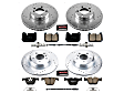 2019 BMW 440i - Front and Rear Brake Disc and Pad Kit, Cross-drilled and Slotted, 5 Lugs, 330 mm, Carbon Fiber Ceramic, With 1-piston Front calipers - full-cast design rotors (replaces OE riveted 2-piece), 3.0L 6Cyl, Z23 Evolution Sport Series