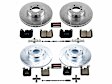 4-Wheel Set Power Stop&reg; K6655 Front and Rear Z23 Daily Carbon-Fiber Ceramic Brake Pad and Drilled & Slotted Rotor Kit