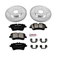 K6702 Front Brake Disc and Pad Kit, Silver zinc-plated, Cross-drilled and Slotted, 5 Lugs, 300 mm, Carbon Fiber Ceramic, Z23 Evolution Sport Series