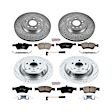 2006 Mercedes Benz R350 - Front and Rear Brake Disc and Pad Kit, Silver zinc-plated, Cross-drilled and Slotted, 5 Lugs, 330 mm, Carbon Fiber Ceramic, 3.5L 6Cyl, Z23 Evolution Sport Series