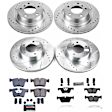 2014 BMW 428i - Front and Rear Brake Disc and Pad Kit, Silver zinc-plated, Cross-drilled and Slotted, 5 Lugs, 300 mm, Carbon Fiber Ceramic, Coupe, 2.0L 4Cyl, Z23 Evolution Sport Series