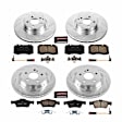 4-Wheel Set Power Stop&reg; K6751 Front and Rear Z23 Daily Carbon-Fiber Ceramic Brake Pad and Drilled & Slotted Rotor Kit
