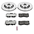 K6806-26 Front Brake Disc and Pad Kit, Cross-drilled and Slotted 5 Lugs 352.04 mm Carbon Fiber Ceramic Z26 Street Warrior Carbon-Fiber Ceramic Series