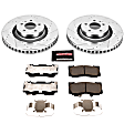 K6806 Front Brake Disc and Pad Kit, Silver zinc-plated, Cross-drilled and Slotted, 5 Lugs, 352.04 mm, Carbon Fiber Ceramic, Z23 Evolution Sport Series