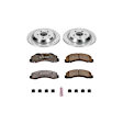 K6814-36 Rear Brake Disc and Pad Kit, Silver zinc-plated, Cross-drilled and Slotted, 6 Lugs, 336 mm, Carbon Fiber Ceramic, Z36 Extreme Truck And Tow
