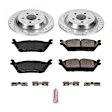 K6814 Rear Brake Disc and Pad Kit, Silver zinc-plated, Cross-drilled and Slotted, 6 Lugs, 336 mm, Carbon Fiber Ceramic, Z23 Evolution Sport Series