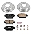 K684 Rear Brake Disc and Pad Kit, Cross-drilled and Slotted 5 Lugs 265 mm Carbon Fiber Ceramic Z23 Evolution Sport Series