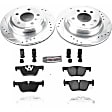 K6852 Rear Brake Disc and Pad Kit, Cross-drilled and Slotted 5 Lugs 300 mm Carbon Fiber Ceramic Z23 Evolution Sport Series