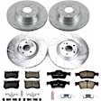 4-Wheel Set Power Stop&reg; K6885 Front and Rear Z23 Daily Carbon-Fiber Ceramic Brake Pad and Drilled & Slotted Rotor Kit