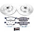 K6903-36 Front Brake Disc and Pad Kit, Silver zinc-plated, Cross-drilled and Slotted, 5 Lugs, 350 mm, Carbon Fiber Ceramic, Z36 Extreme Truck And Tow