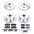 4-Wheel Set Power Stop&reg; K6927 Front and Rear Z23 Daily Carbon-Fiber Ceramic Brake Pad and Drilled & Slotted Rotor Kit