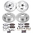 4-Wheel Set Power Stop&reg; K6931-26 Front and Rear Z26 Muscle Carbon-Fiber Ceramic Brake Pad and Drilled & Slotted Rotor Kit