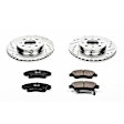 K694 Front Brake Disc and Pad Kit, Cross-drilled and Slotted 4 Lugs 262 mm Carbon Fiber Ceramic Z23 Evolution Sport Series