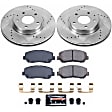 K6967 Front Brake Disc and Pad Kit, Cross-drilled and Slotted 5 Lugs 297 mm Carbon Fiber Ceramic Z23 Evolution Sport Series