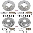 4-Wheel Set Power Stop&reg; K698-26 Front and Rear Z26 Muscle Carbon-Fiber Ceramic Brake Pad and Drilled & Slotted Rotor Kit
