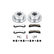 K6993-36 Rear Brake Disc and Pad Kit, Silver zinc-plated, Cross-drilled and Slotted, 8 Lugs, 360 mm, Carbon Fiber Ceramic, Z36 Extreme Truck And Tow
