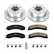 K6993 Rear Brake Disc and Pad Kit, Silver zinc-plated, Cross-drilled and Slotted, 8 Lugs, 360 mm, Carbon Fiber Ceramic, Z23 Evolution Sport Series