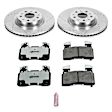 K6998-26 Front Brake Disc and Pad Kit, Cross-drilled and Slotted 5 Lugs 345 mm Carbon Fiber Ceramic Z26 Street Warrior Carbon-Fiber Ceramic Series