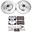 K7001-26 Front Brake Disc and Pad Kit, Cross-drilled and Slotted 5 Lugs 321 mm Carbon Fiber Ceramic Z26 Street Warrior Carbon-Fiber Ceramic Series