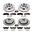 4-Wheel Set Power Stop&reg; K7003 Front and Rear Z23 Daily Carbon-Fiber Ceramic Brake Pad and Drilled & Slotted Rotor Kit